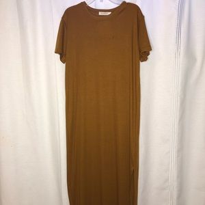 A burnt orange maxi dress